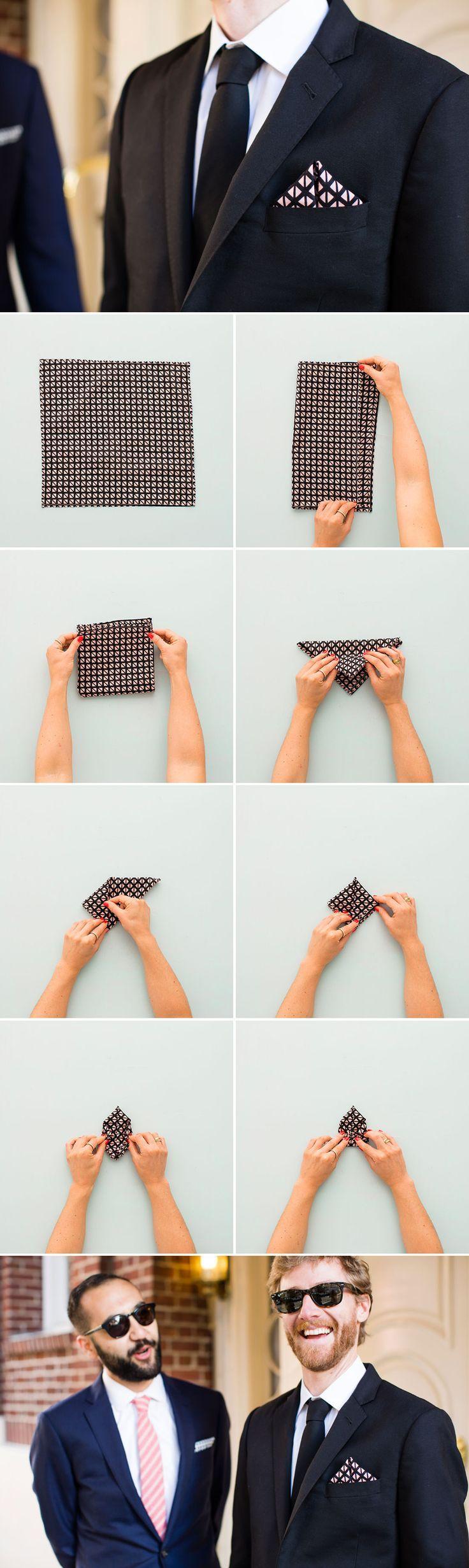 زفاف - How To Make A Pocket Square   3 Ways To Fold It
