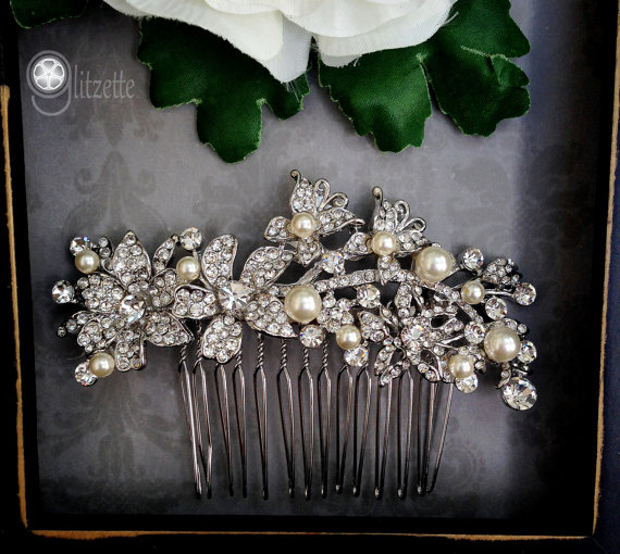 Wedding - wedding hair piece,pearl bridal comb,bridal headpiece,wedding hair accessories,weddings bridal accessories hair,wedding hair comb,crystal