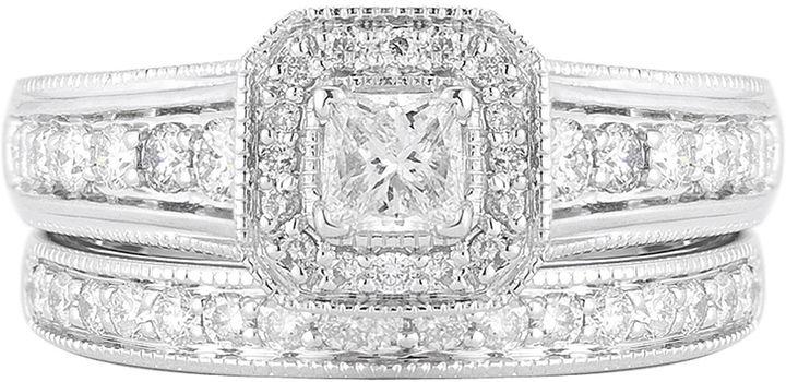 Hochzeit - FINE JEWELRY 1 CT. T.W. Certified Diamond 14K White Gold Bridal Ring Set