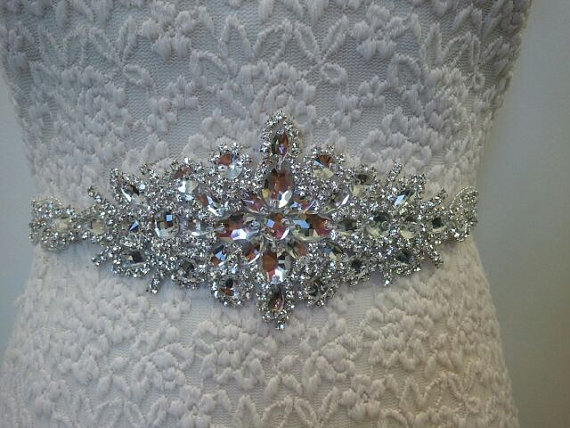 Свадьба - SALE - Wedding Belt, Bridal Belt, Sash Belt, Crystal Rhinestone - Style B113