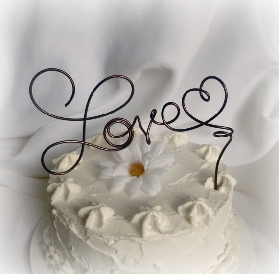 Wedding - Wedding Cake Topper, Rustic Fall Decor, Choose Your Size