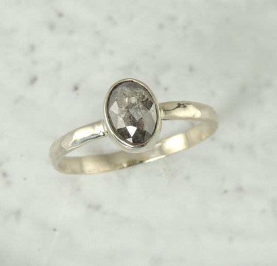 Hochzeit - Black Diamond Engagement Ring