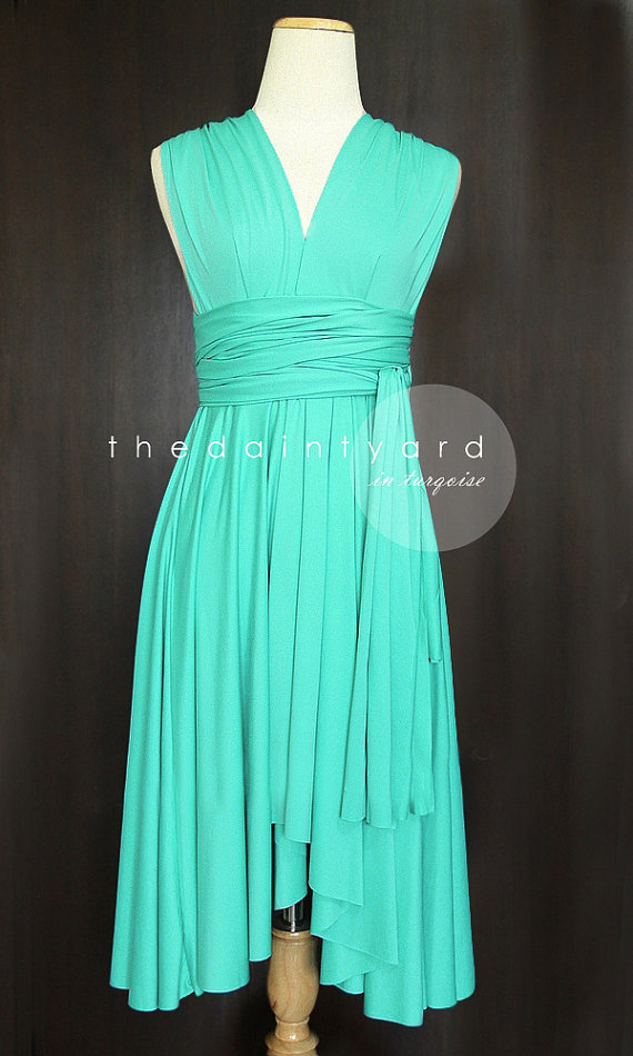 زفاف - Turquoise Bridesmaid Convertible Dress Infinity Dress Multiway Dress Wrap Dress Wedding Dress Maid of Honor Dress
