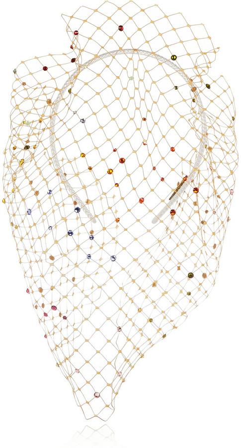 زفاف - Piers Atkinson Swarovski crystal-embellished veil headband