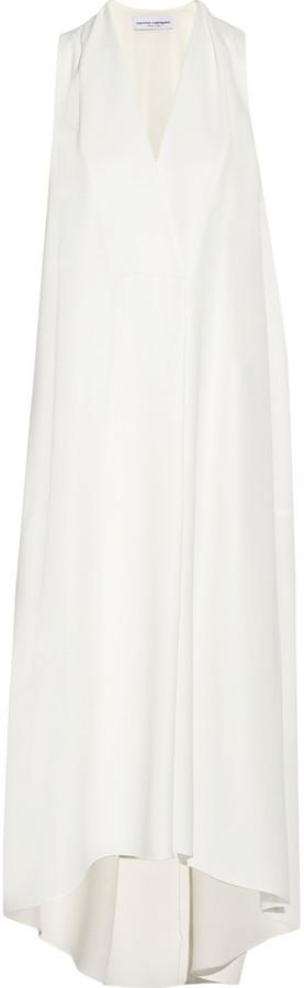 Wedding - Narciso Rodriguez Asymmetric silk-georgette gown