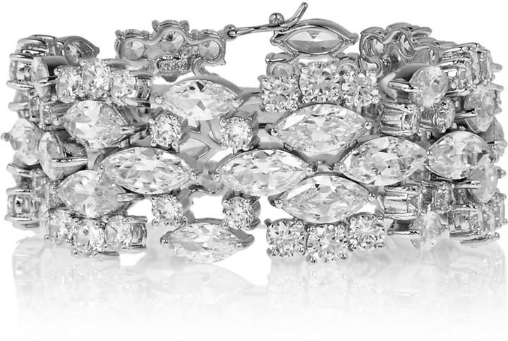Свадьба - Rhodium-plated cubic zirconia bracelet Kenneth Jay Lane