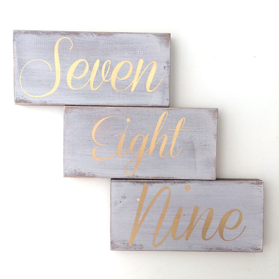 Wedding - Wedding table numbers, table numbers, reserved seating sign