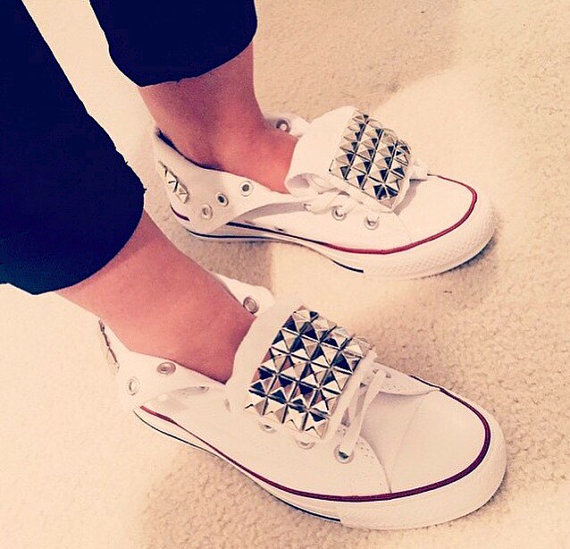 Mariage - Studded Converse Shoes