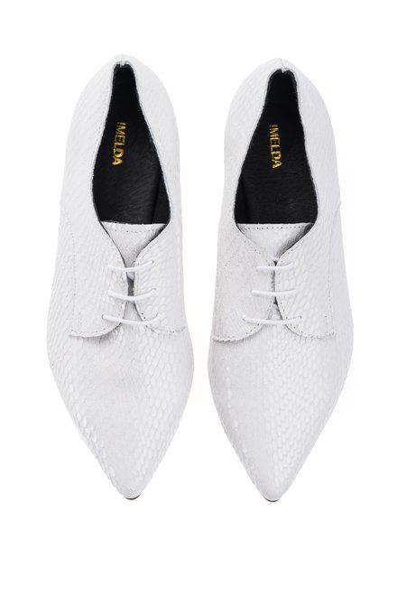 Свадьба - Sale 50% off Flat oxford shoes - white pattern flats women shoes - lace up oxford - Last sizes FREE SHIPPING -handmade by ImeldaShoes