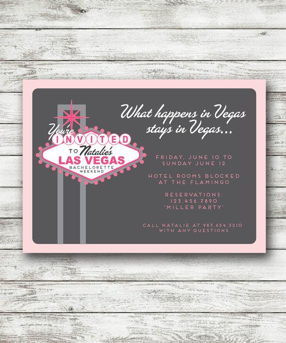 Wedding - Vegas Bachelorette Invitation - Las Vegas Bachelorette Invite - vegas bachelorette party - Printable