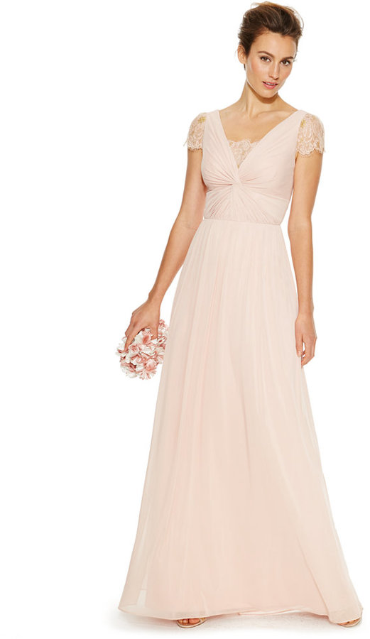 Wedding - Adrianna Papell Lace Twist-Front Gown
