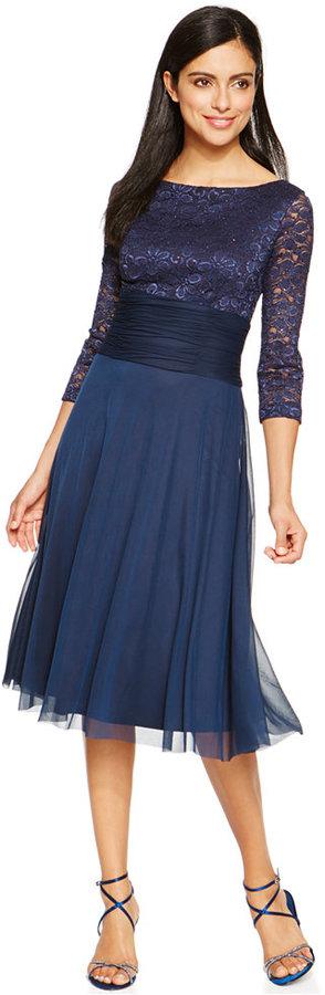 Mariage - Jessica Howard Chiffon Lace A-Line Dress