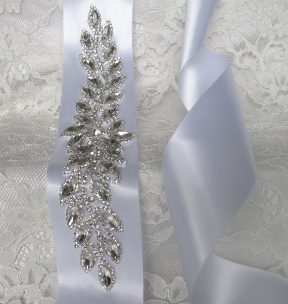 زفاف - Crystal Rhinestone Bridal Sash,Wedding sash,Bridal Accessories,Bridal Belt,Style #1