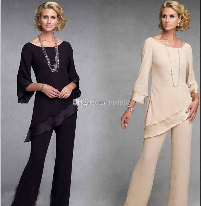 Mariage - Mother of the Bride Pants Suit Fashion with Jacket Evening Dresses Party Dresses Mother of the Bride Dresses New Fasion, $94.25 