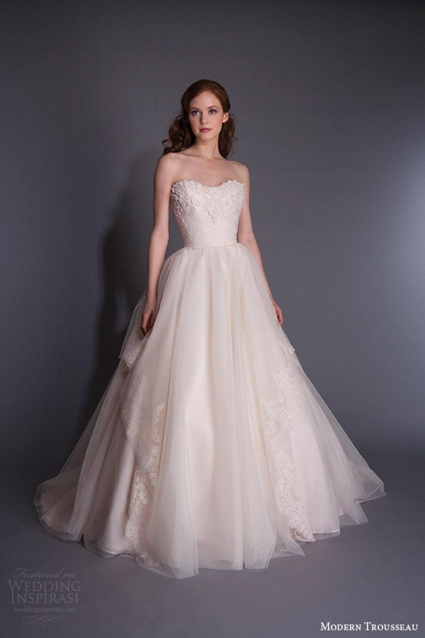 Hochzeit - Wedding Dresses Ball Gown Blush Pink Sweetheart Tulle A Line Corset Bridal Dresses New Designers Sweep Train Blush Bride Dress Lace Classic Online with $122.83/Piece on Hjklp88's Store 