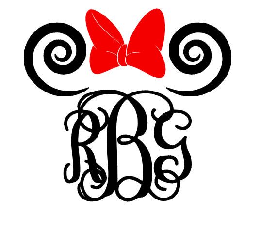 Wedding - Minnie Mouse Vine Monogram