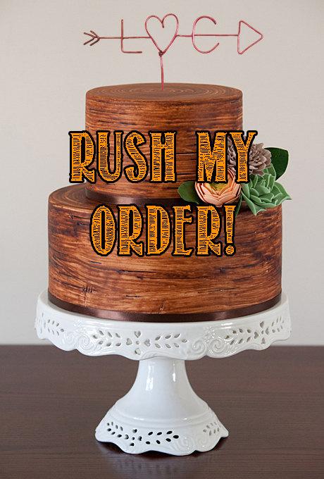 زفاف - RUSH ORDER - Arrow Initials - Wedding Cake Topper - Wire Cake Topper - Hitched - Mr and Mrs - Personalized Cake Topper - Rustic Chic
