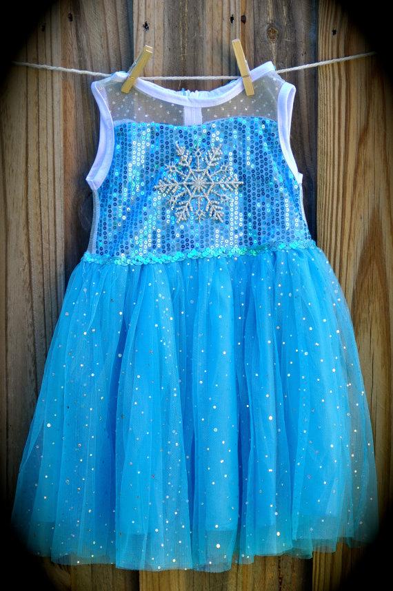 Hochzeit - Baby Girls Disney Frozen Princess ELSA Dress, Elsa Dress, Frozen Birthday Outfit ,recital dress, flower girl dress, Birthday Outfit dress.