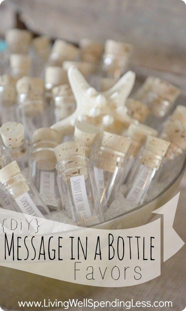 Свадьба - Message In A Bottle Party Favors {DiY