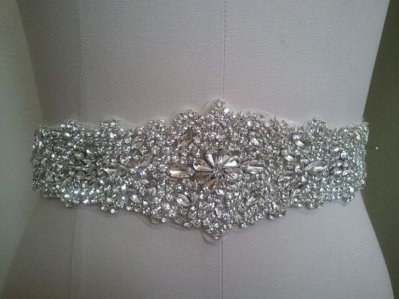 زفاف - SALE - Wedding Belt, Bridal Belt, Sash Belt, Crystal Rhinestone Sash - Style B1999T