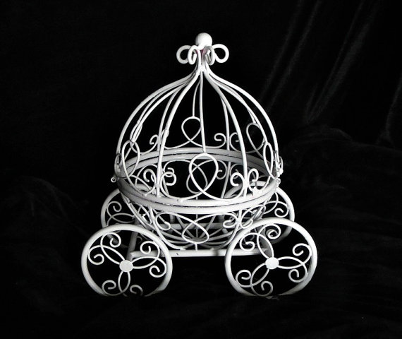 زفاف - Princess Cinderella carriage centerpiece  Fairy tail use as  decoration wish holder to match brooch bouquets ,