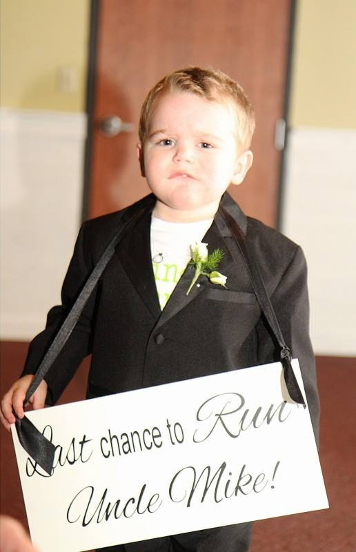 Wedding - Uncle Sign - Last Chance to Run Uncle - ring bearor sign, Here Comes the BRIDE - One sided -  Wedding Sign, Flower Girl Sign, Aisle sign