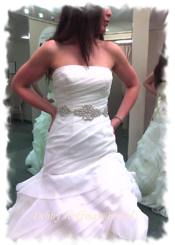 Hochzeit - Beaded Crystal Bridal Sash, 18 inch Rhinestone Crystal Bridal Belt, Wedding Sash, No. 1101S-1171-18, Wedding Accessories, Belts, Sashes
