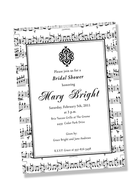Wedding - MUSICIAN Printable Music Party Invitation Printing Available
