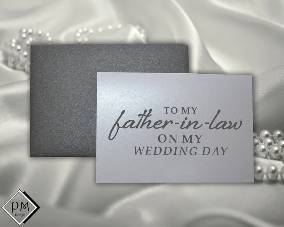 Mariage - Future father in law wedding card for father of the bride father of the groom new in-laws wedding day sets reception engagement party bridal
