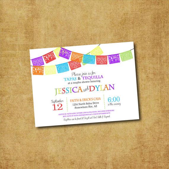 Mariage - Fiesta Couples Shower Invitation - Printable Couples shower Mexican Fiesta Invitations - Couples shower, Wedding Shower, ANY EVENT