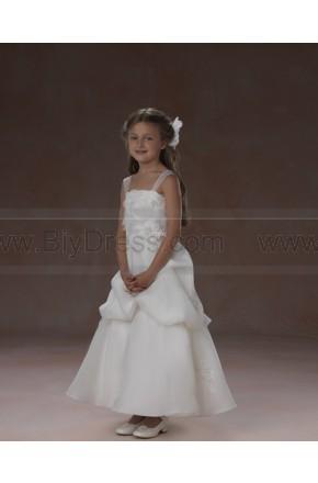 Wedding - Straps Tiered Ruched Chiffon Girls Formal Dresses - Flower Girl Dresses 2015 - Wedding Party
