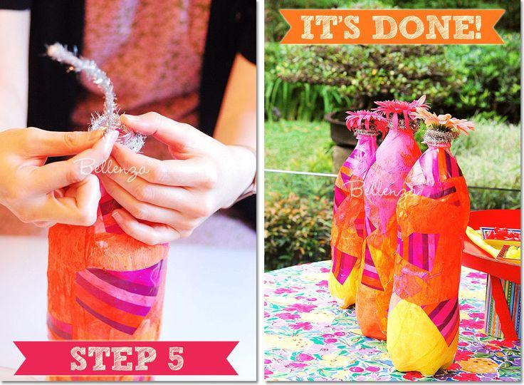 Wedding - Soda Pop Art: How To Recycle Bottles Into Party Decorations!