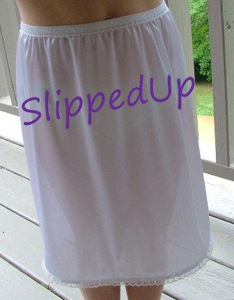 زفاف - TUTU SLIP - White Tricot - Strapless Slip or Half Slip -Teen Girls Slip Size 10 - 14 Tricot Lingerie