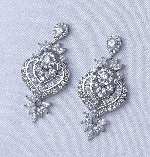 Crystal Chandelier Earrings Bridal Clip On Or Post Crystal Chandelier Earrings Bridal Clip On Or Post Earring Option Jewelry Taylor