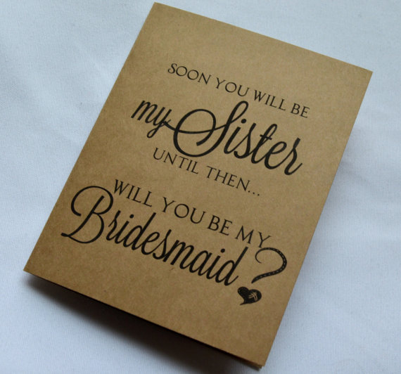 Mariage - SOON you will be my Sister BRIDESMAID CARD Bridesmaid Proposal Cards Be My bridesmaid card sister in law bridesmaid card sister to be card