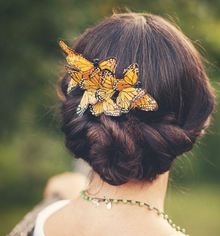 Hochzeit - Butterfly Hair Comb 'COCOON' Wedding Accessory, Bridal Head Piece