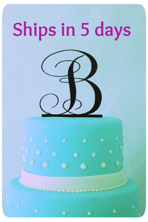 Hochzeit - 50% OFF TODAY Monogram Wedding Cake Topper - Acrylic Cake topper