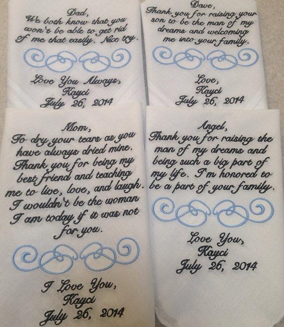 Hochzeit - 4  Custom Handkerchiefs