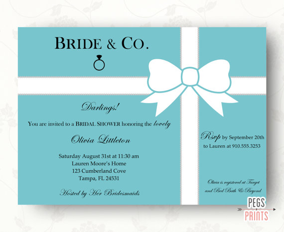 Mariage - Breakfast at Tiffany's Bridal Shower Invitation (Printable)