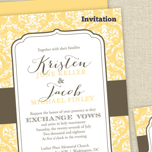 Hochzeit - Printable Wedding Invitation - Mr. Right Collection