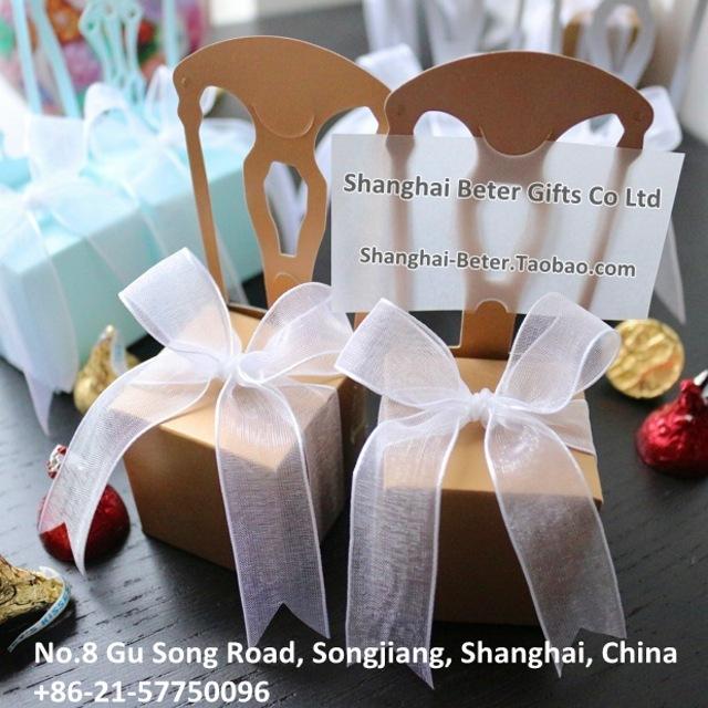 Hochzeit - Free Shipping 408pcs Miniature Chair Place Card Holder and Favor Box TH002 B2 wedding candy boxes gift favor box from Reliable favor box wholesale suppliers on Shanghai Beter Gifts Co., Ltd. 