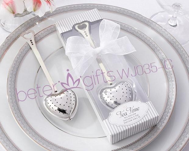 Mariage - Free Shipping 100box Heart Shaped Tea Infuser WJ035/C wedding bomboniere from Reliable bomboniere suppliers on Shanghai Beter Gifts Co., Ltd. 