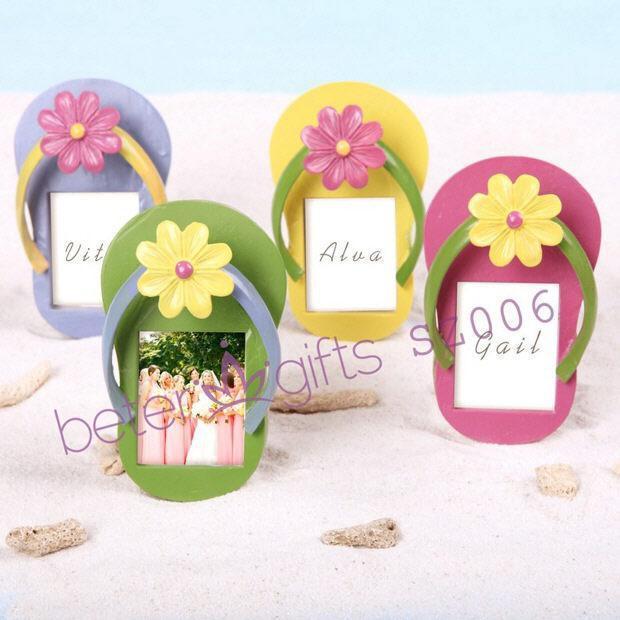 Mariage - Free shipping 100 Paris Flip Flop sunflower wedding reception place card holder SZ006 from Reliable holder rack suppliers on Shanghai Beter Gifts Co., Ltd. 