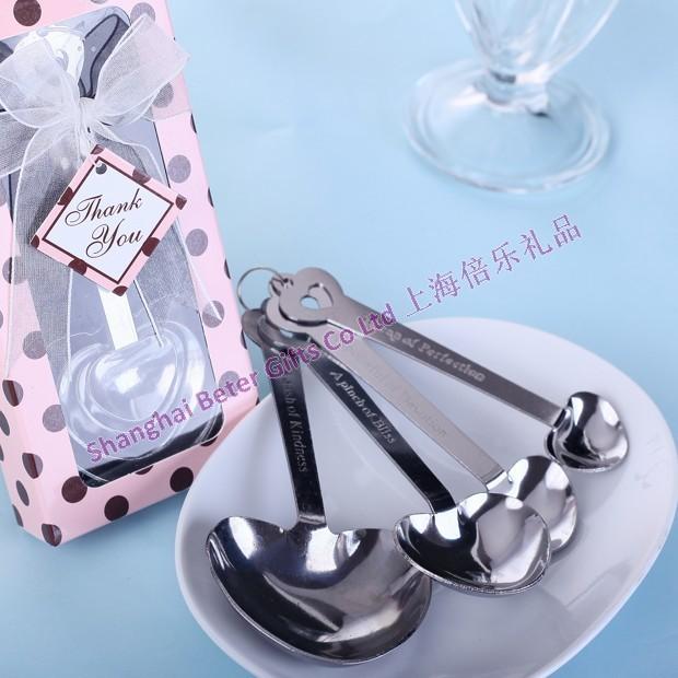 زفاف - Free Shipping 100box WJ005/E "Love Beyond Measure" Spoons (pink dot box) from Reliable box for suppliers on Shanghai Beter Gifts Co., Ltd. 