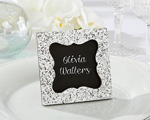 Wedding - "Sparkle and Shine" Silver Glitter Frame