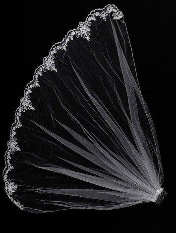 زفاف - high quality veil with lace at the edge