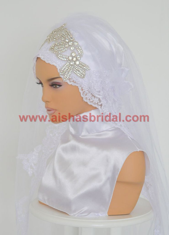 Hochzeit - Ready To Wear Bridal Hijab  Code: HGT-29