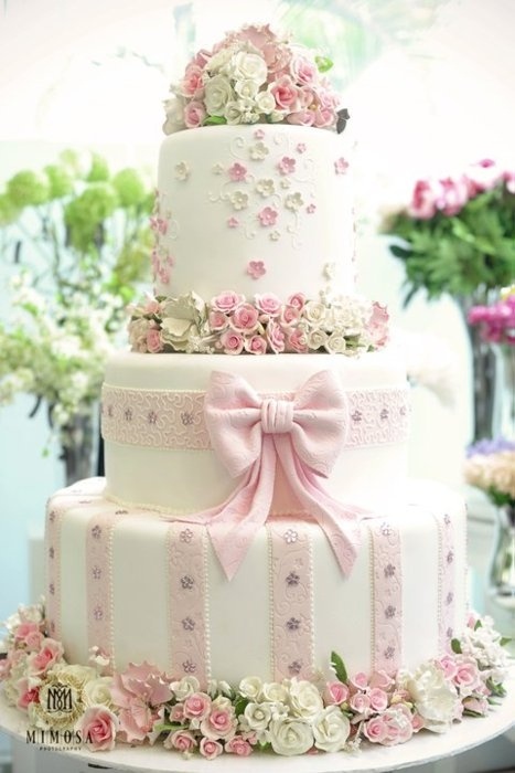 Wedding - 12 Pretty Pastel Colored Wedding Cakes