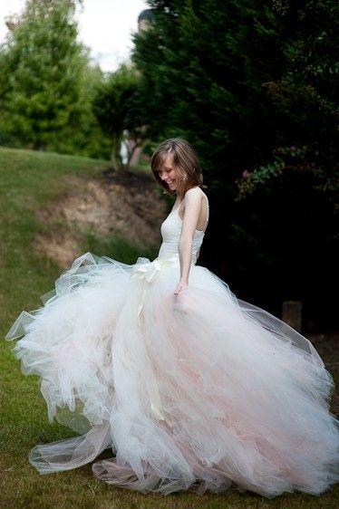 Свадьба - Adult Long Tutu Skirt, Adult Tutu Dress, Ivory With A Hint Of Peach Adult Tulle Skirt, Bridal Wedding Dress, Sewn Tutus