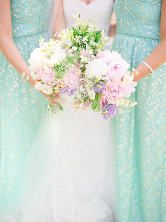 Mariage - Mint And Gold Dress